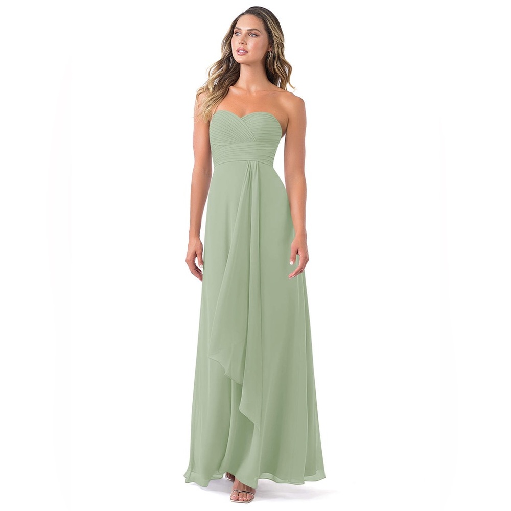Azazie • Verde Bridesmaid Prom Dress • Size 4 • Dusty Sage • EUC